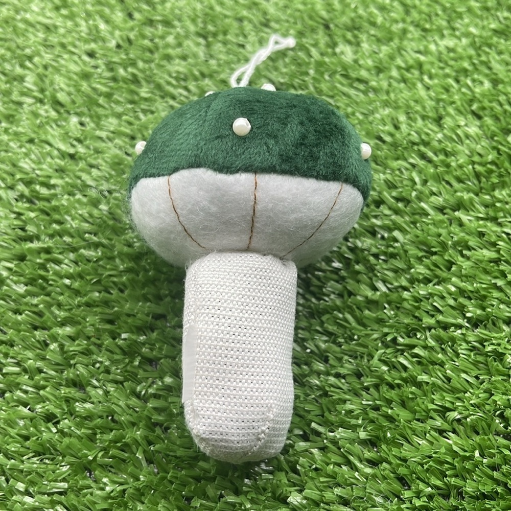 Fabric Mushroom Ornament Dark Green, NWT - Picture 7 of 9